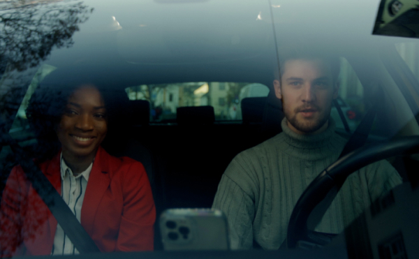 People sitting in a car